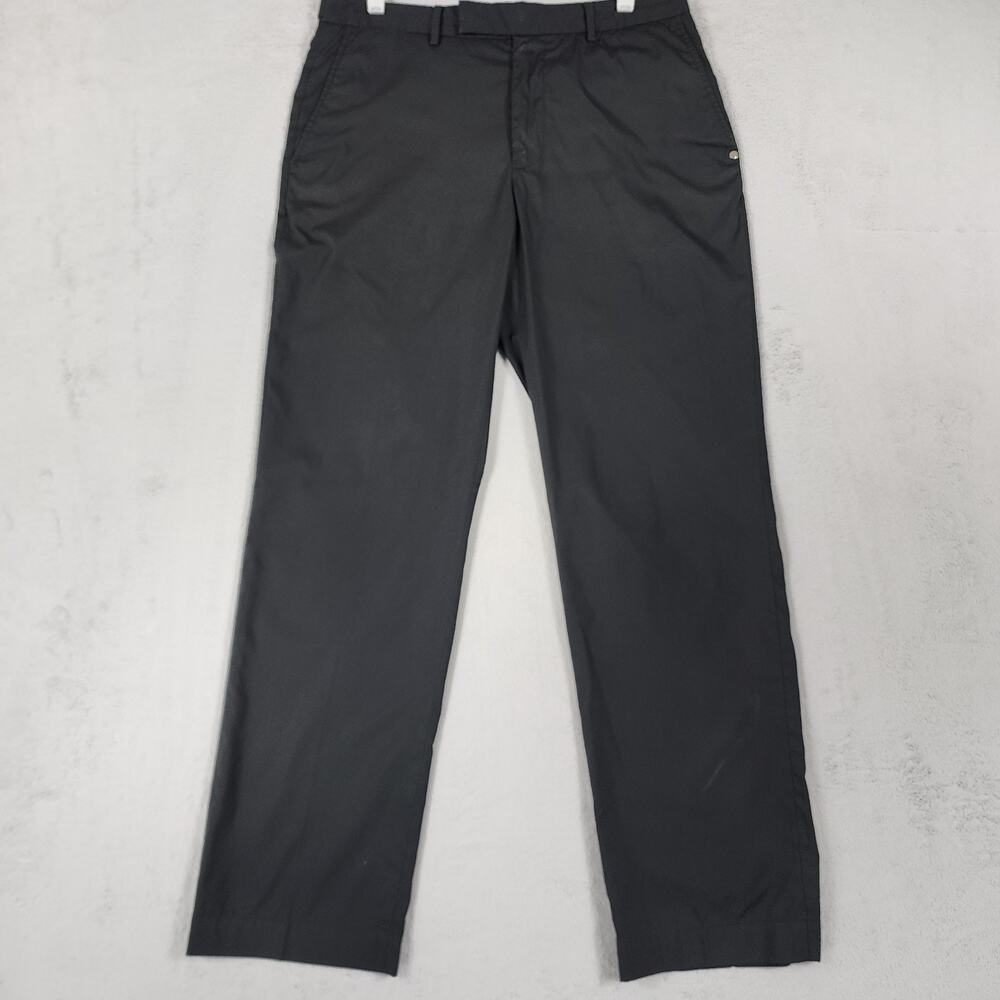RLX Ralph Lauren Mens 32x31 Performance Stretch Flat Front Pants Black